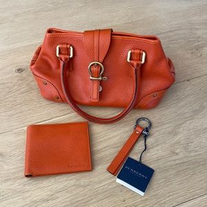 Burberry bag, wallet and keychain